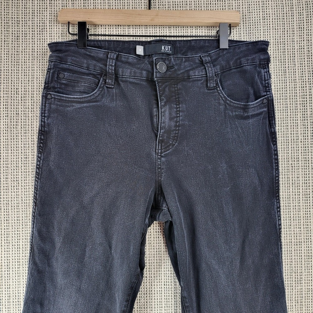 Kut from the Kloth Jeans‎ Womens 14 Black Bootcut Stretch Denim Classic Pants
